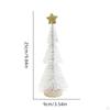 25cm Miniature Christmas Tree on Wood Base, Ideal for Table Decorations