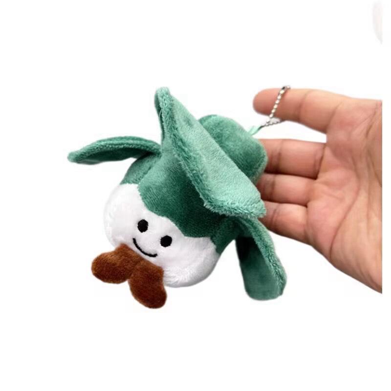 Kreativer JC Gemüse-Plüschanhänger: Rucksackanhänger aus Brokkoli, Kohl, Mais, Bambus und Frühlingszwiebeln