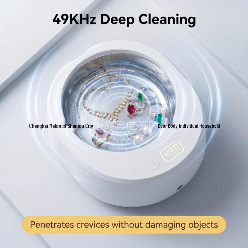 Portable Mini Ultrasonic Cleaner for Toothbrushes, Makeup Brushes, and Dentures with UV