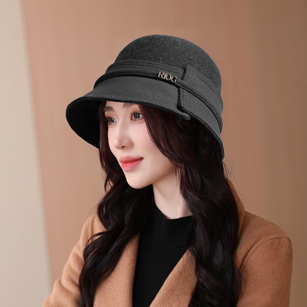 Kapelusz rybaka z kokardą dla kobiet na jesień i zimę, z możliwością noszenia na co dzień, z prostym eleganckim dzianinowym wełnianym kapeluszem