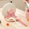 Spoon Rest with Lid Holder Thicken Prevents Deformation Pot Lid Utensil Rest for Household Kitchen
