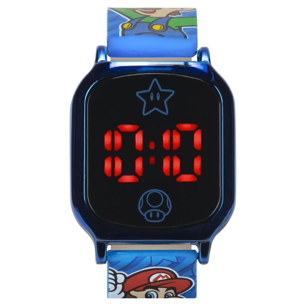 ACCUTIME Super Mario Digital Quartz Watch GSM4097AZ blue