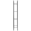 Fireplace & Stove Accessories Firewood Rack Black 50X20x150 Cm Steel