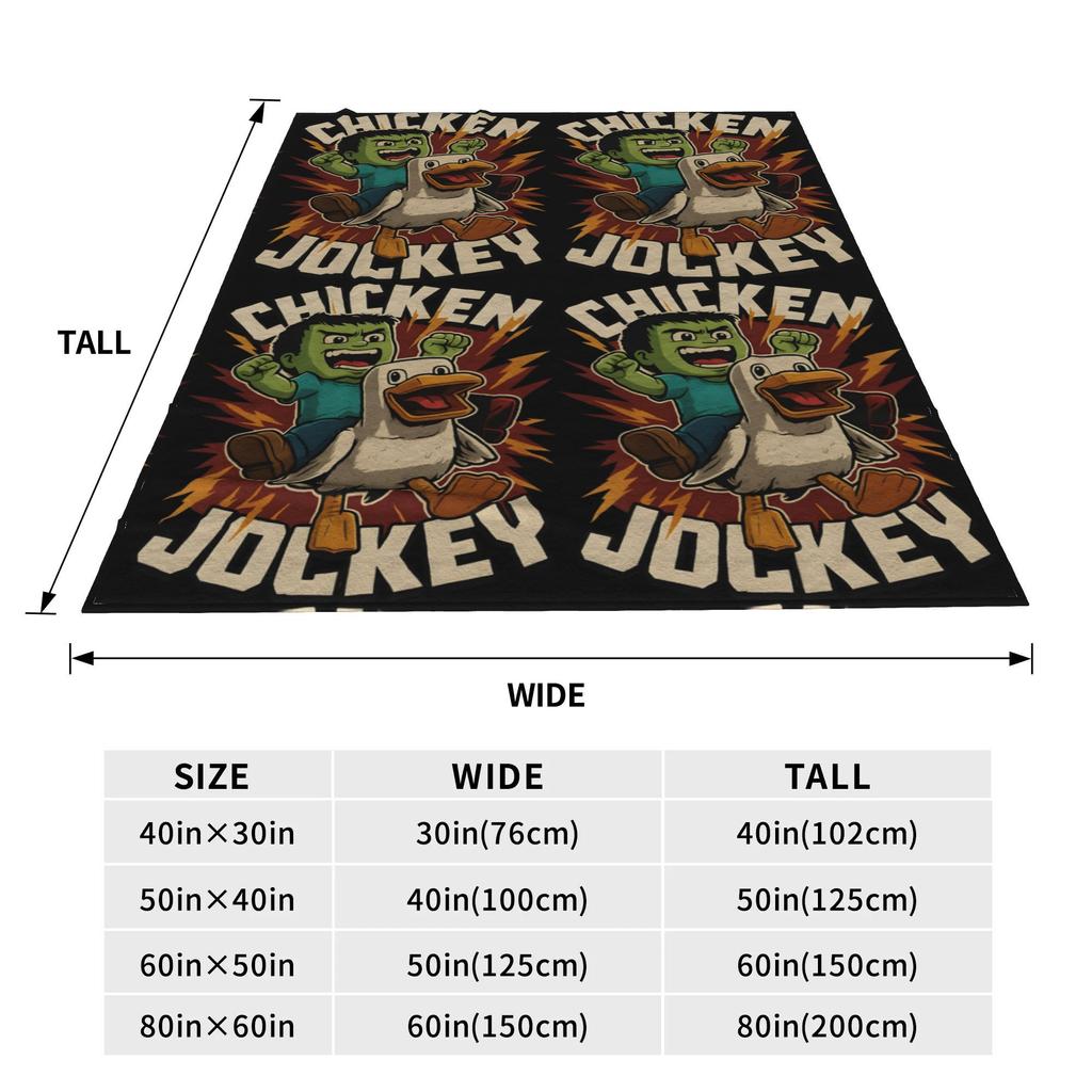 Chicken Jockey Blankets  Fuzzy Awesome Soft Throw Blankets for Home All Season