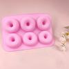 Silicone Donut Mold for DIY Cake Chocolate 6-Cavity Food-Grade Non-Stick Baking Tray Easy-Release Heat-Resistant Bakeware for Mousse Jelly Soap