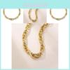 Trendy Geometric Design Alloy Chunky Chain Necklace For Women Perfect For Fashion Lovers