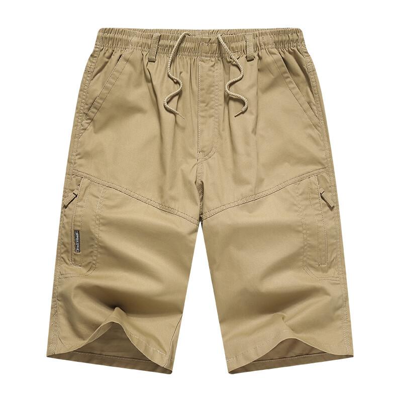 Classic Cargo Shorts Men Zipper Pocket Casual Knee Shorts Loose Straight Cotton Work Shorts Man Clothes