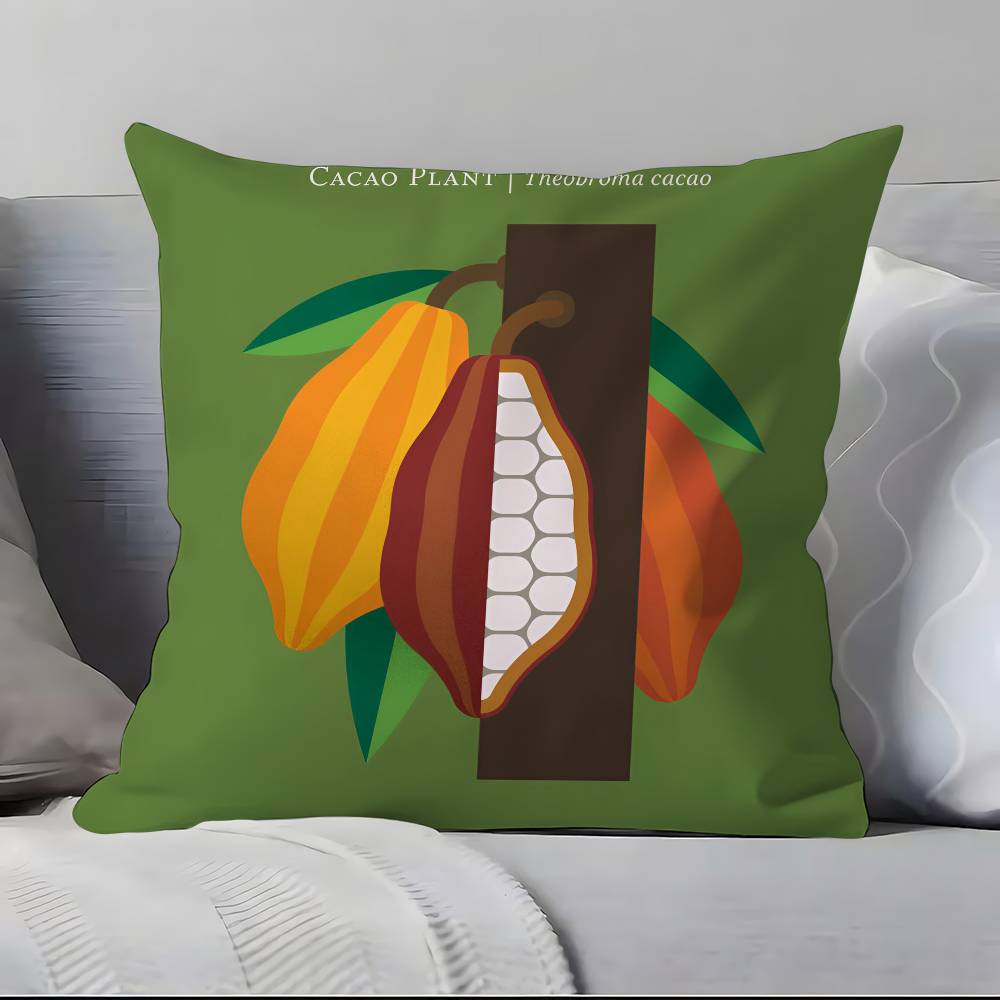 Simple Flower Art Pillow Case Anti-dustmite Pillowcase Invisible Zipper Silky Short Plush Sofa Cushion Cover
