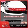 Interior Stickers 2PCS Car Styling Rearview Mirror Decoration Sticker For F-SPORT ES RX NX LS UX LM LX GX LC RZ IS CT GS R
