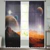 Starry Sky Universe Polka Dot Mountains Modern Tulle Curtains for Living Room Bedroom Home Kitchen Window Sheer Curtains
