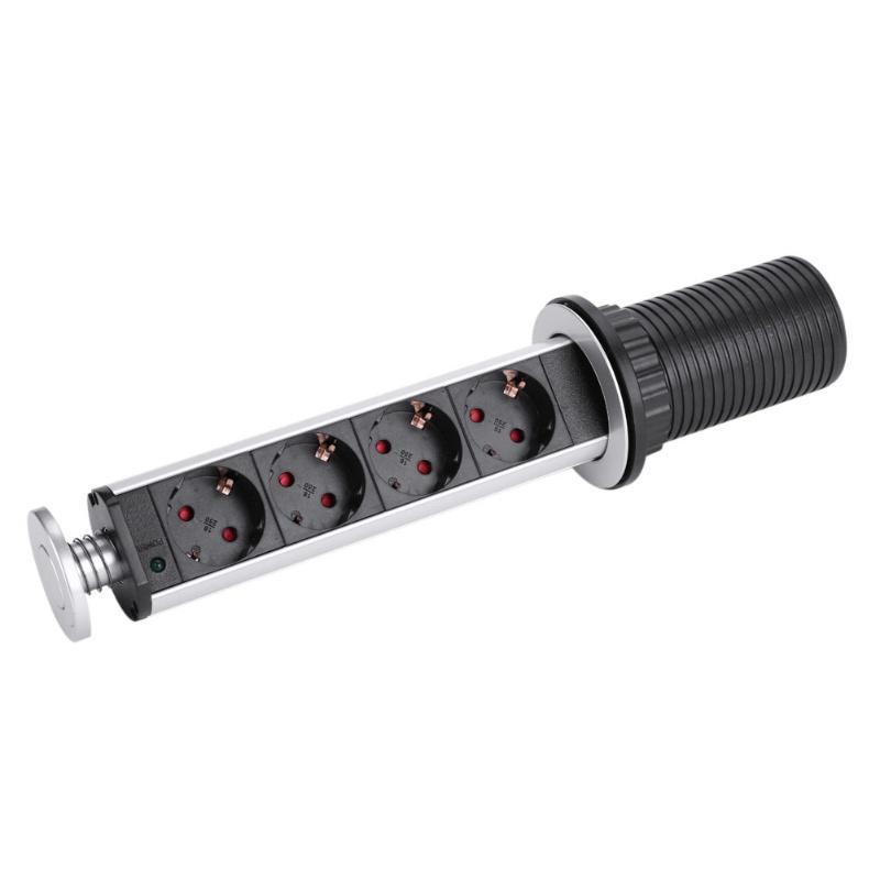 Standard Wall Power Socket Desktop Countertop Point Pull Retractable Socket Outlet