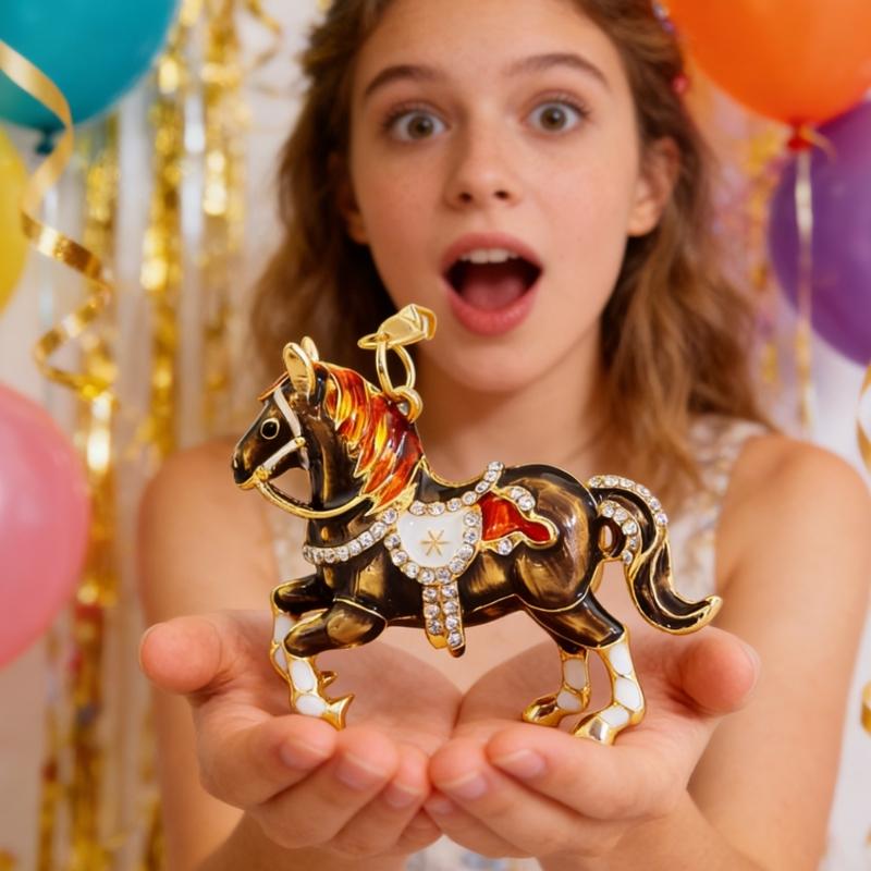 Alloy Horse Charm Keychain Bag Hanging Decoration With Unique Animal Design For Fashionable Accessory And Gift Giving