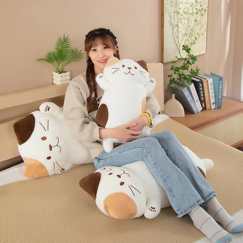 Niedliches Kaninchenfell Käse Katze Plüschtier Kinder Schlafkissen Heimkissen Baby Seitenschlafkissen Auto Ornament