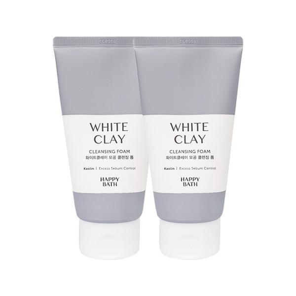 HAPPY BATH White Clay Pore Cleansing Foam 150g x2