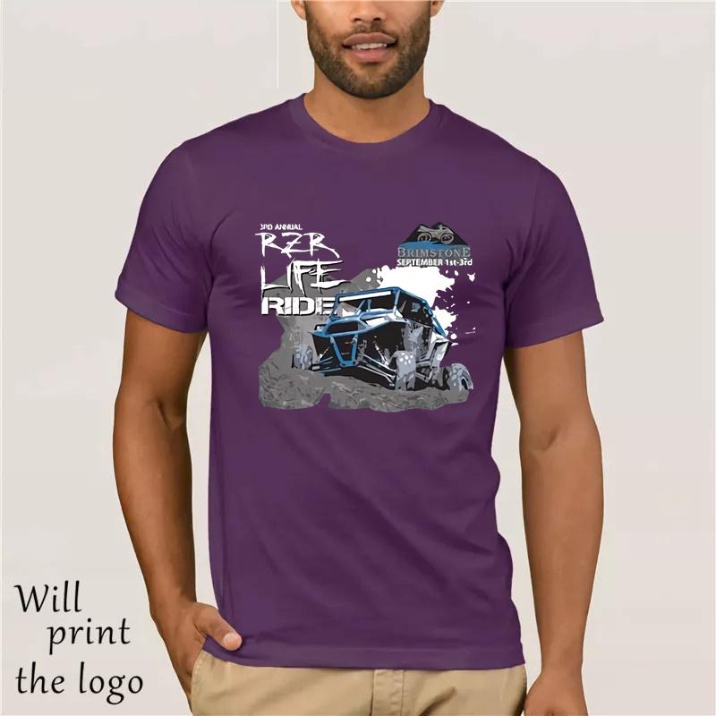 Hot Mens Fun Casual Print Tshirt 3rd Annual Rzr Life Ride Tshirt