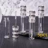 Transparent 3ML Refillable Empty Lipgloss Tubes 1/5Pcs with Soft Silicone Brush for Portable Travel Cosmetic Use