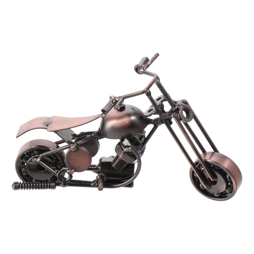 Metal Motorcycle Model Vintage Unique Motorcycle Sculpture Bronze Multifunctional Decoration Mini Motorcycle Motorcycle Lovers