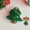 Tree Christmas Plush Brooch Snowman Snowman Plush Pin Handmade Santa Tree Brooch  Christmas Gifts