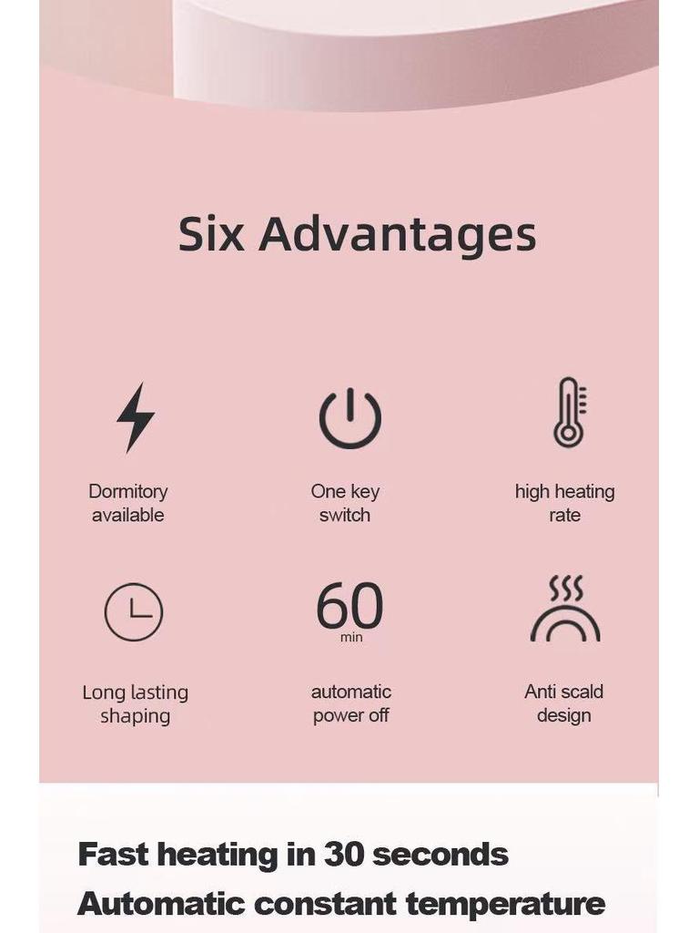 Portable Multifunctional Hair Styler: Fluffy, Straighten & Curl with Multi-Gear Adjustment