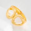 DIEZI Luxury Trendy Gold Color Heavy Metal Bangles for Women Men Exaggerated Punk Irregular Geometric Bracelet Party Jewelry