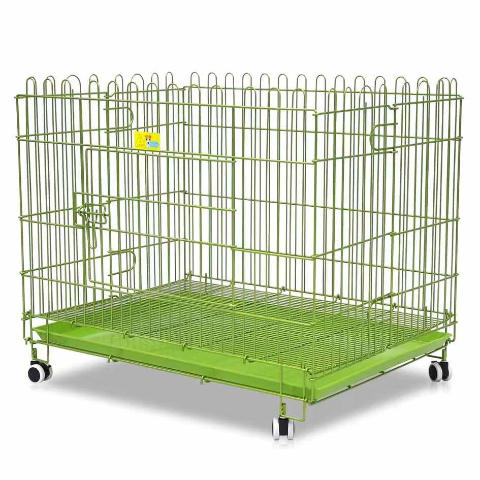 Lejia Foldable Pet Display Cage with Wheels & Tray for Cats & Dogs