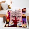 Blanket 2D Digital Printed Lamb Fleece Crystal Fleece Handwritten Letter Blanket Cover Blanket