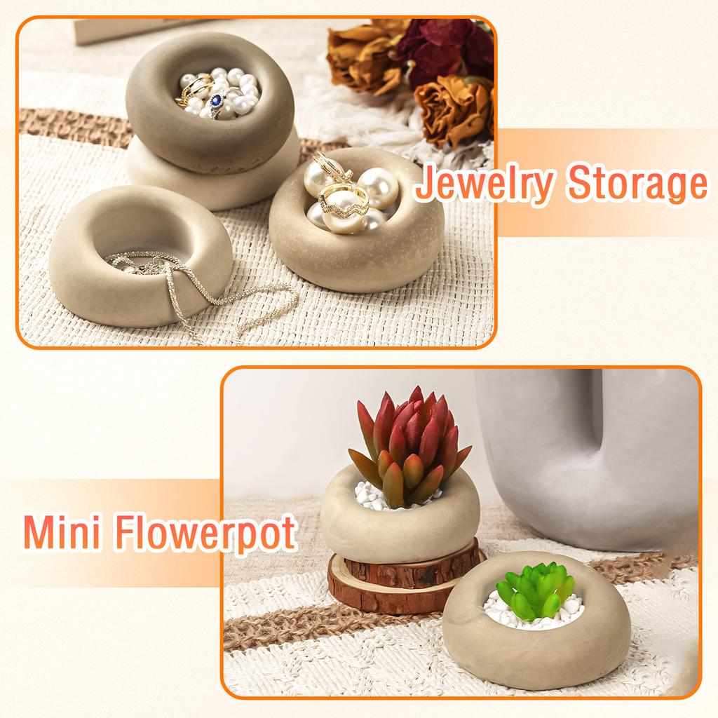 3D Candlestick Concrete Silicone Molds Irregular Stone Shape Candle Holder Ornaments Cement Plaster Resin Craft Mould Home Decor
