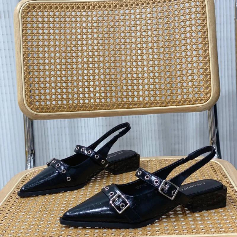 Fashion Sandals for Women Roman Style Buckles Anti Slip Hot Woman Shoes Luxury 2024 The Best Or Shoe Comfortable and Elegant Summer Sale