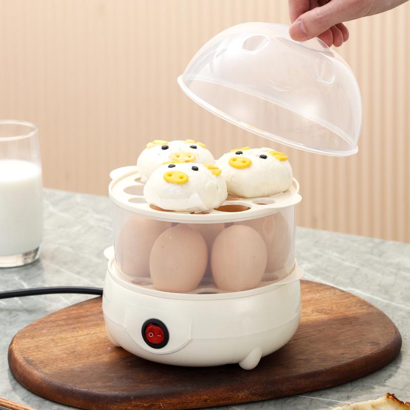 Mini Multi-layer Egg Steamer & Boiler with Auto Shut-off