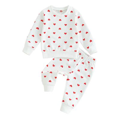 Dwuczęściowy strój dla dziewczynek, bluza z długim rękawem i okrągłym dekoltem oraz spodniami dresowymi z elastyczną talią, ubrania jesienne