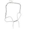 Fashionable And Trendy Punk Bow Necklace Elegant Stainless Steel Necklace For Women Birthday Party Jewelry Accessories