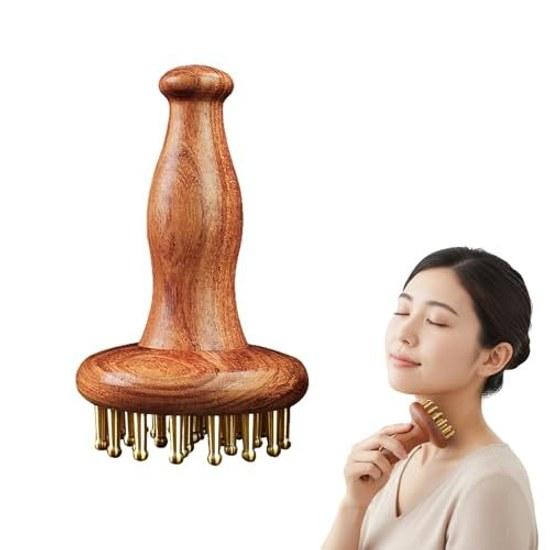 TTFP Rifa Brush Scalp Massage Head Meridian Brass Gua Sha Acupressure Goods Arm Tapping