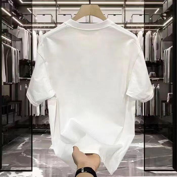 High-End American Heavy Cotton Short-Sleeved T-Shirt Men'S Trendy Brand Street Loose Top And Shirt Men'S