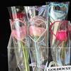50Pcs Love Transparent Rose Packaging Bags Flower Bouquet Plastic Bag Bouquet Wrapping Paper One Straight Bag Flower Packaging