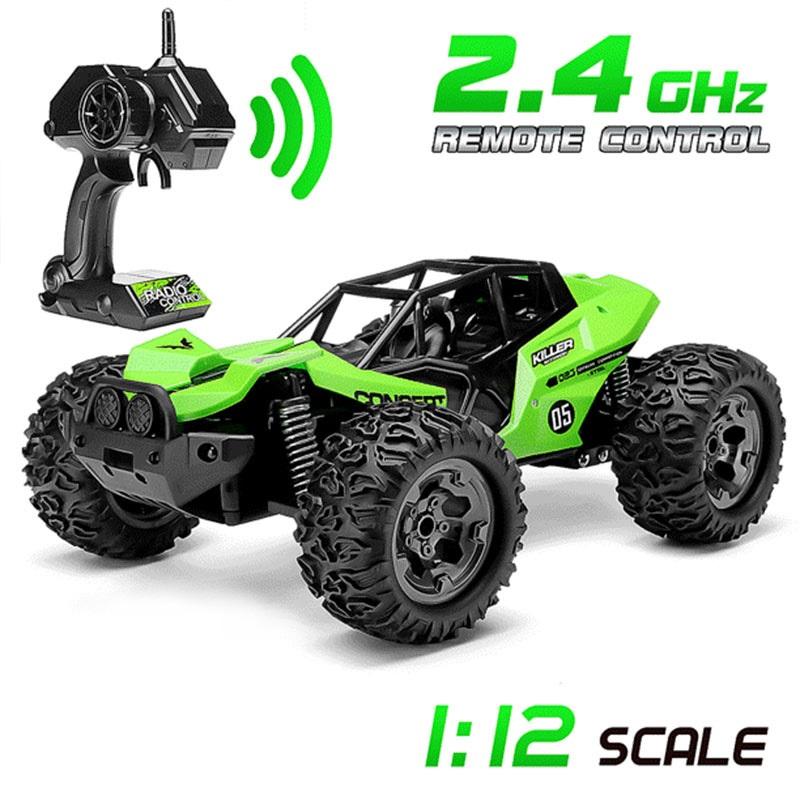 1:12 Scale 2.4G RC Off-Road Muscle Car, 25km/h High Speed Large Wheel Remote Control Toy for Kids