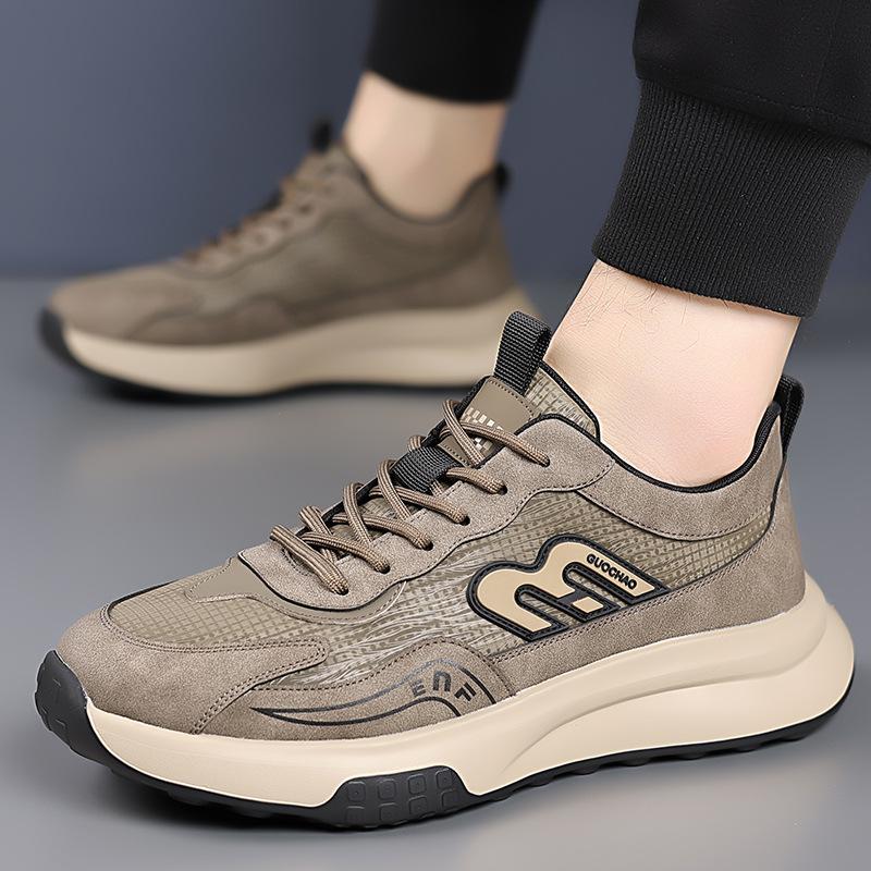 Men's Shoes Spring Shoes Mesh Breathable Casual Shoes Rubber Low Heel Non-slip Soft Sole Fashion Versatile Men's Shoes Tide