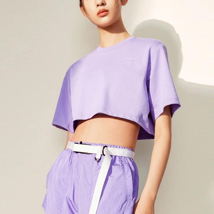 Li Ning CF X Haizhenwang Designer Collaboration Training Series Reflective Logo Design Short Loose Short Sleeve T-Shirt Women Tops ATSSB52-4