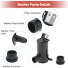 ACROPIX Honda Accord Windshield Washer Pump for Honda Civic Windshield Washer Fluid Pump Part Number: 38512SC4673 1 Pack