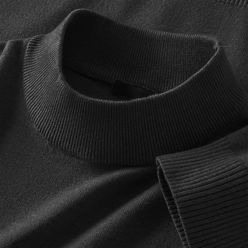 Maglione da Uomo a Coste con Collo Alto e Maniche Lunghe - Morbido Pullover per l'Autunno e l'Inverno, da Indossare a Strati e Quotidiano.