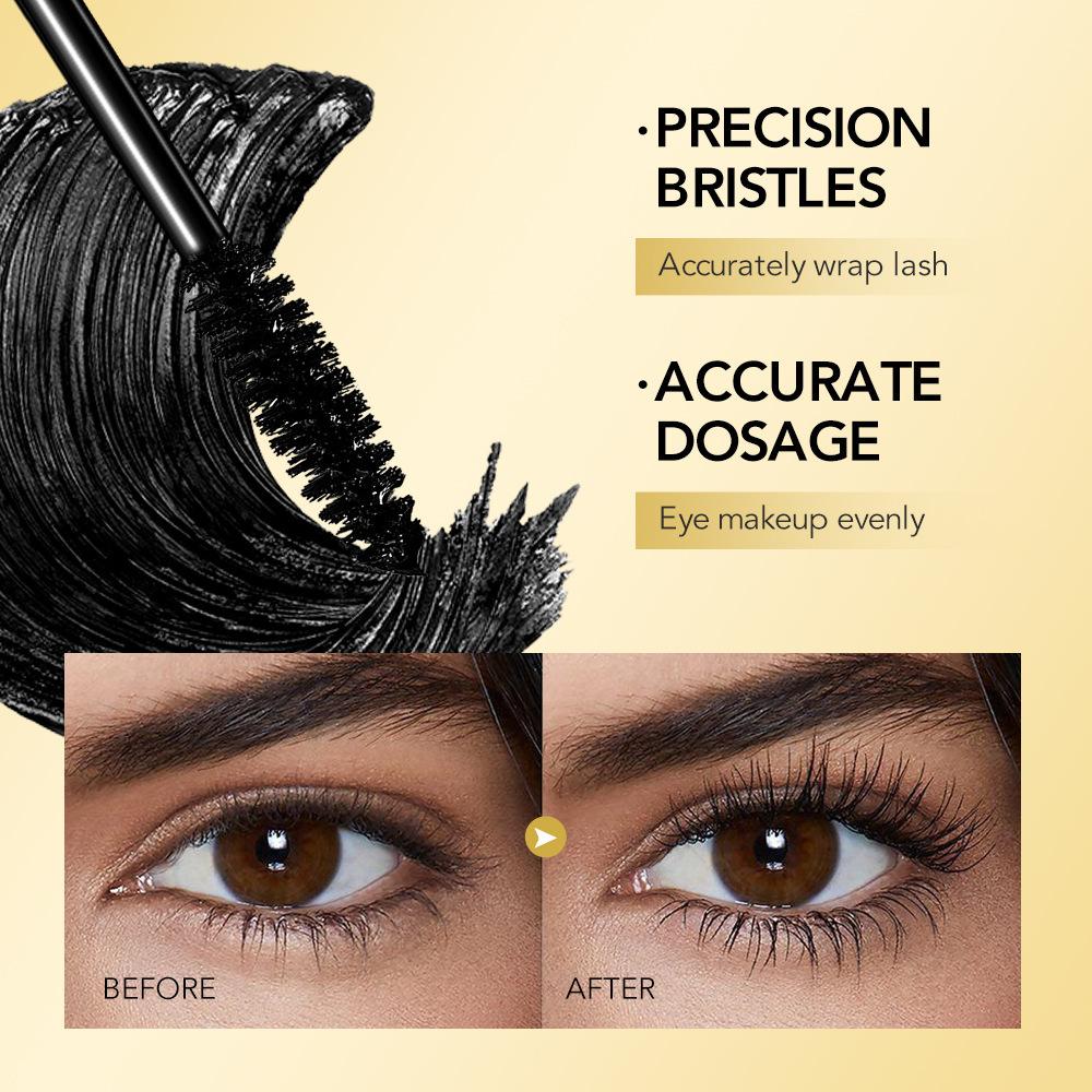 Mascara Waterproof and Sweatproof Lengthening and Non-smudging Black Mascara Quick-drying and Long-lasting Mascara