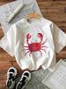 Bestselling Women’s Casual Summer T-shirt with American Red Crab Print