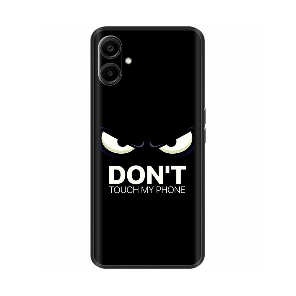 For Samsung Galaxy A06 Back Cover Soft Black Print Silicone Bumper Phone Case for Samsung Galaxy A06 A05 A04 Cases Fundas Coque
