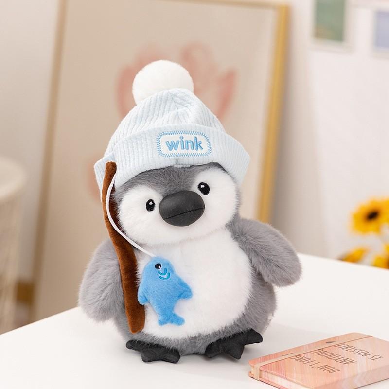 Cartoon Penguin Plush Toy With Polyester Fiber Filling For Childrens Gift And Room Decor