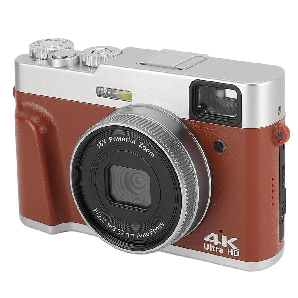 4K 48MP Digital Camera 2.8inch Screen Anti Shake 16X Digital Zoom Video Camera Compact Point and Shoot Travel Camera