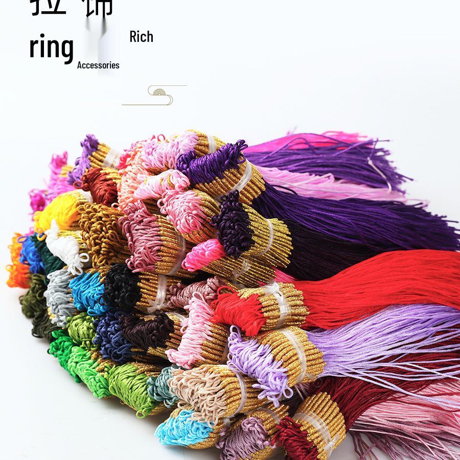 Hand-Woven Gold Wire Pull Ring Necklace & Bracelet Pendant with Movable Loop