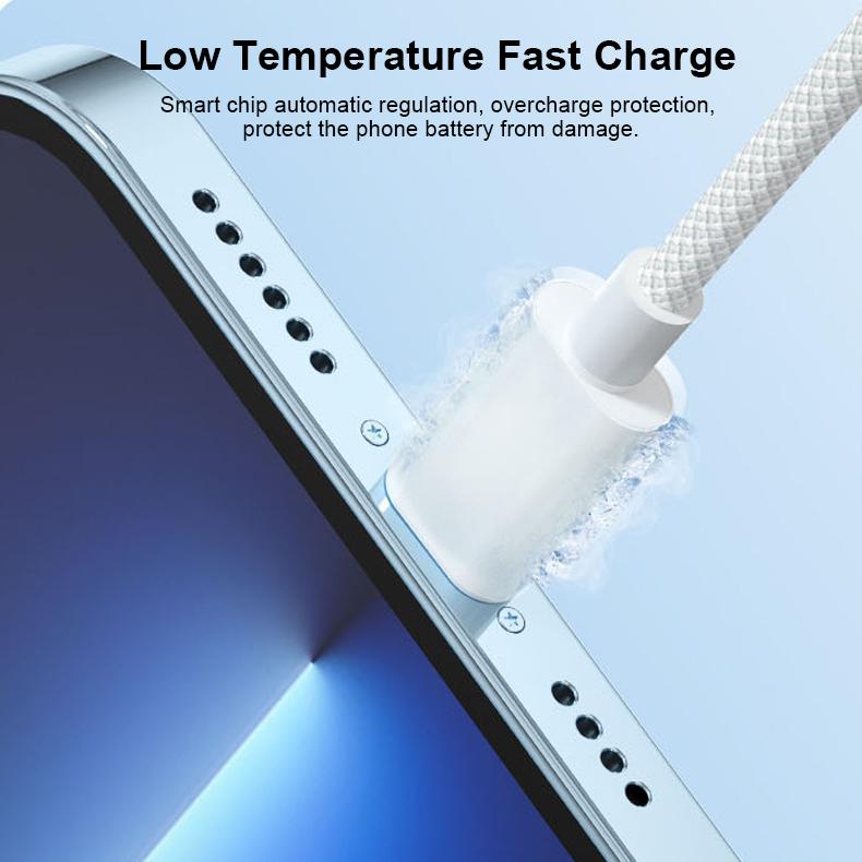 QGeeM 3'ü 1 arada 66W Süper Hızlı Şarj Macarone Örgülü Veri Kablosu, iPhone 11 12 Huawei P30 Xiaomi Android Tip C Hızlı Şarj Kablosu için uygun