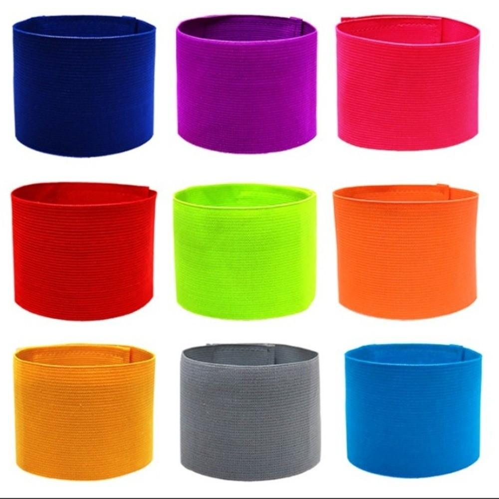 Nylon Hook and Loop Armband Solid Color Group Armband New Football Arm Band