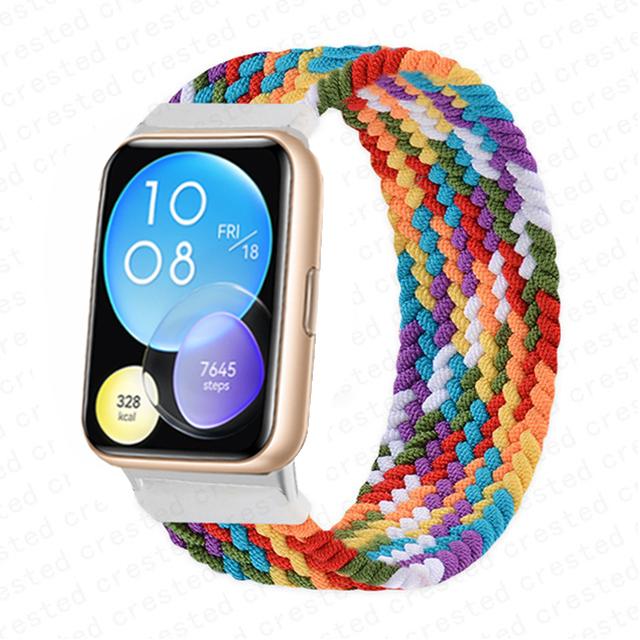 Strap for Huawei Watch Fit 2 3 band replacement belt wristband Nylon braided solo loop bracelet Correa Huawei fit 3 Accessories