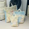 Cute Cartoon Puppy Zippered Mesh Laundry Bags Anti-Winding with Handle Protective Washing Bag Breathable Anti-deformation