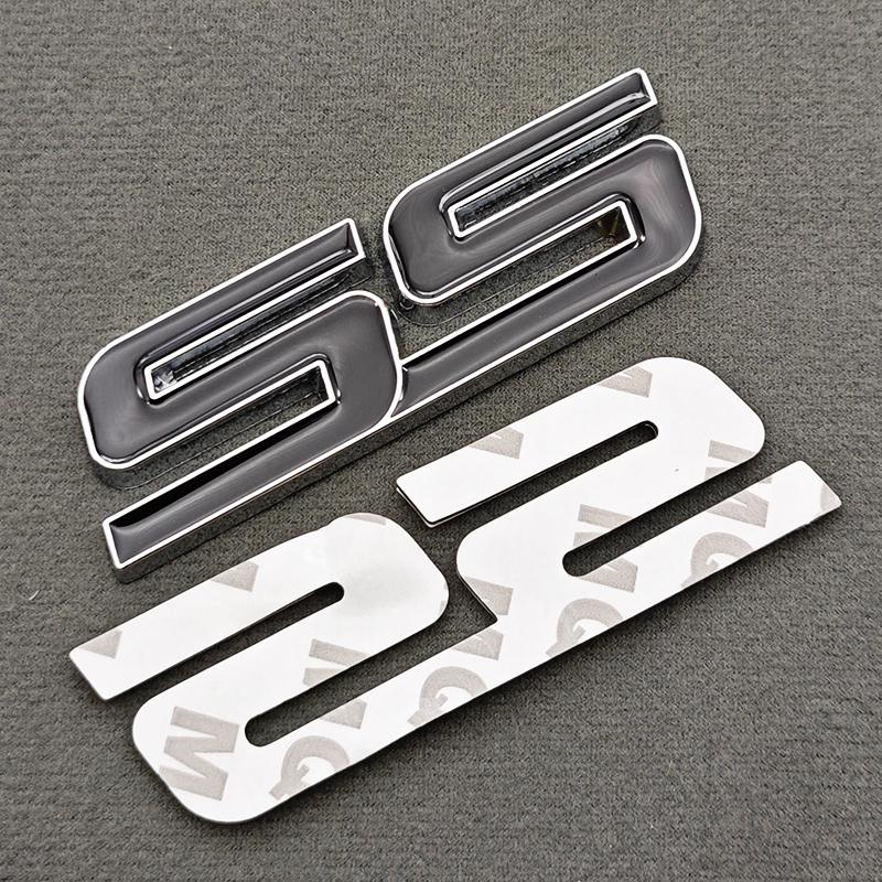 3D Metal Logo SS Car Body Sticker Rear Trunk Badge Front Grille Emblem For Chevrolet SS Camaro Cruze Equinox Blazer Accessoeies